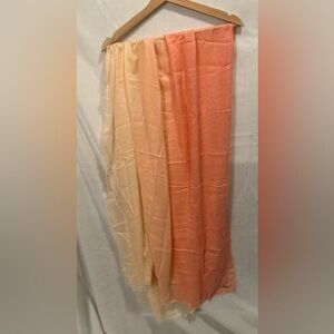 Repeat Lightweight Ombre Scarf in Peach and Cream